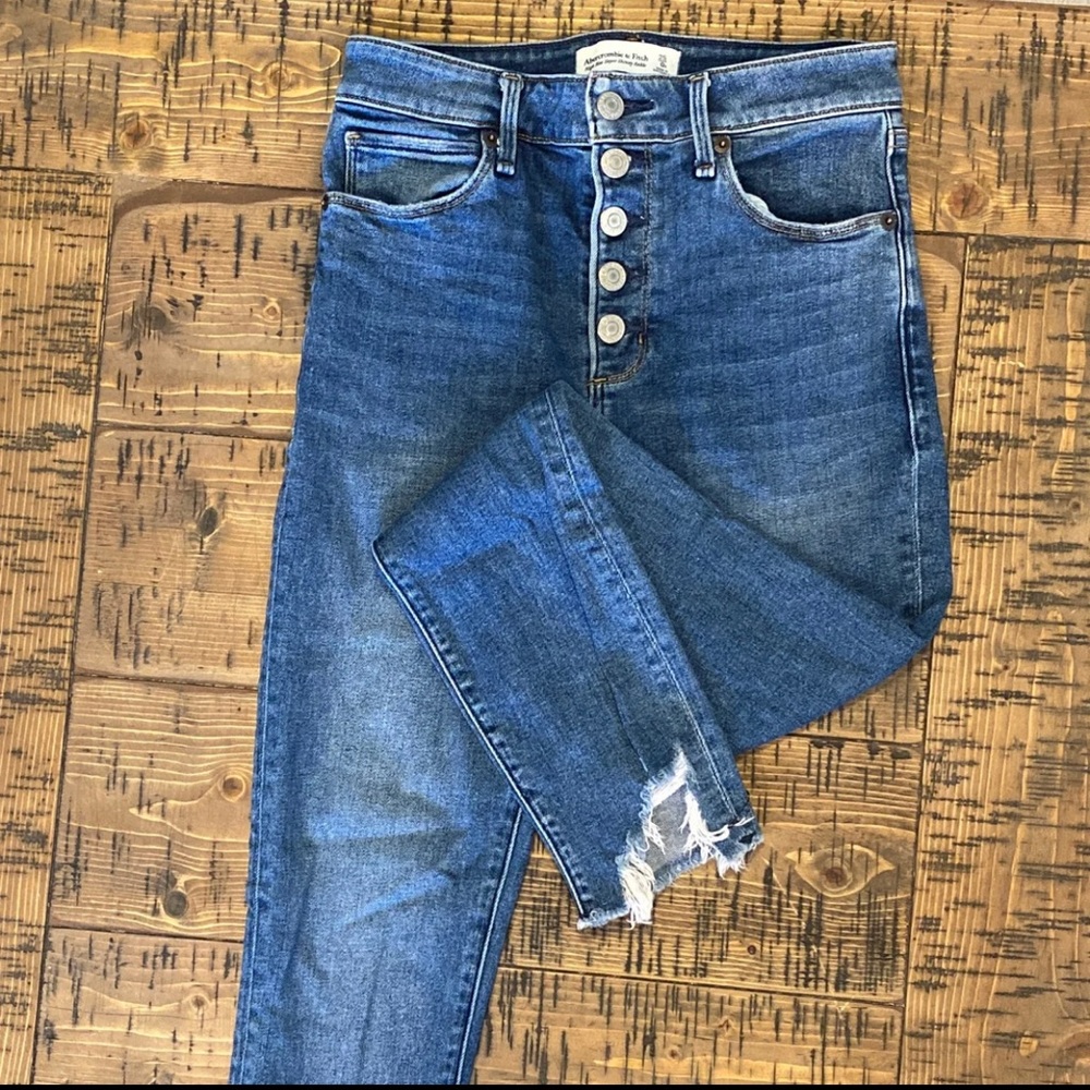 Abercrombie & Fitch High Rise Super Skinny Ankle Jeans 25